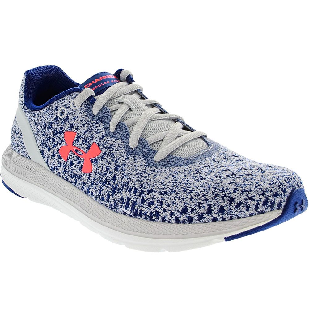 Under Armour Charged Impulse Knit Running Shoes - Womens Grey Purple