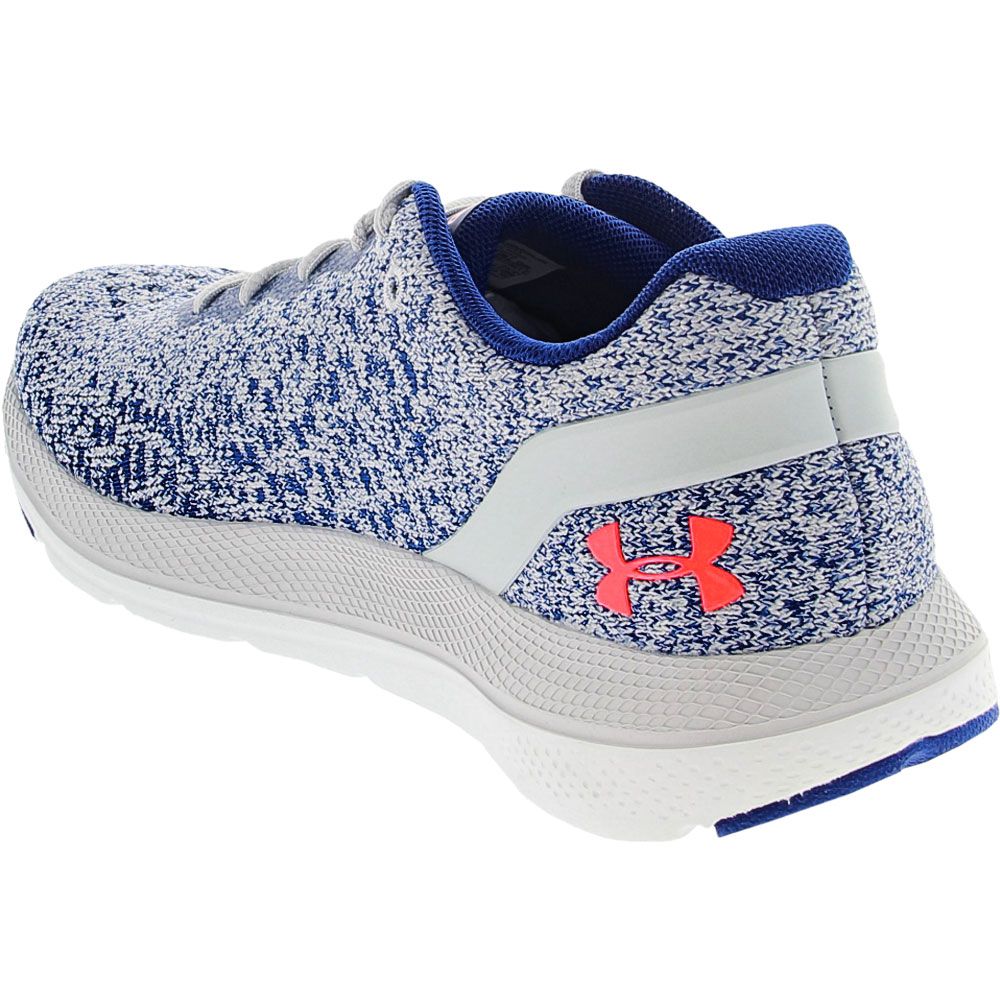 Under Armour Charged Impulse Knit Running Shoes - Womens Grey Purple Back View