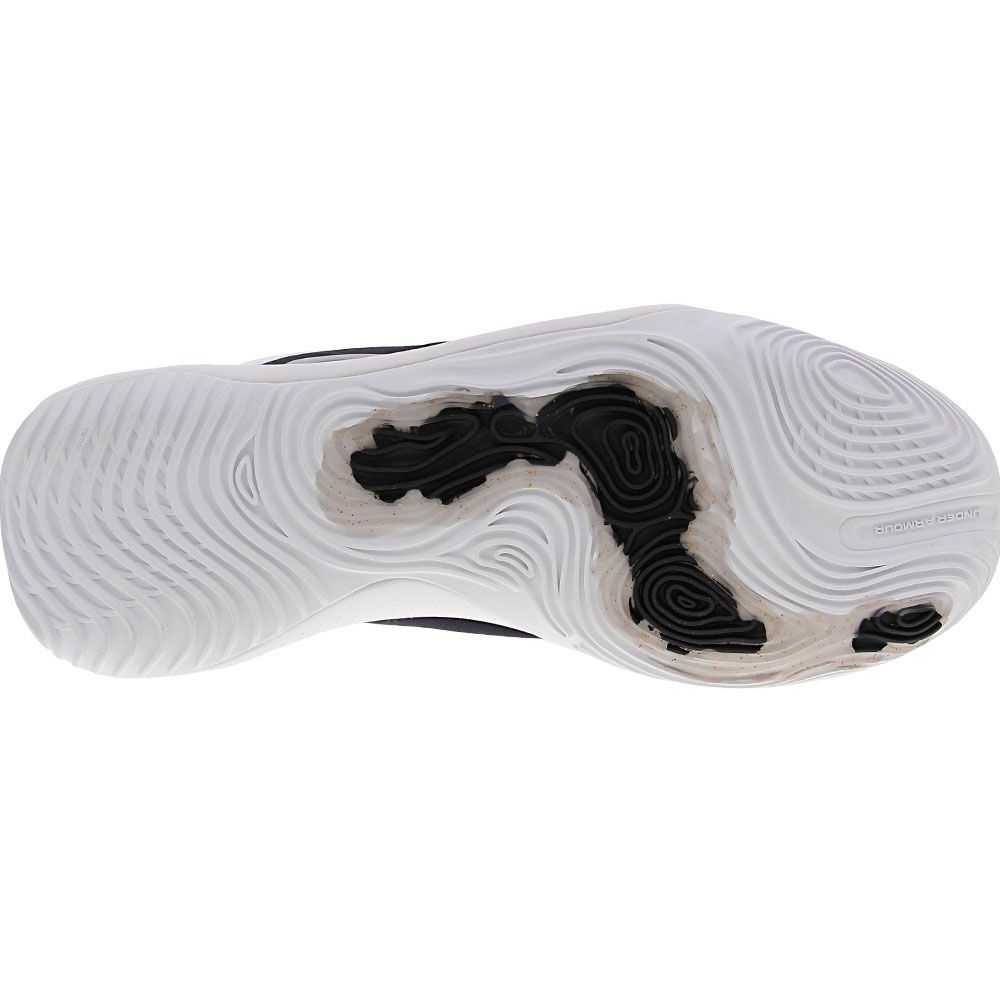 Under Armour Spawn 2 Basketball Shoes - Mens White Black Sole View