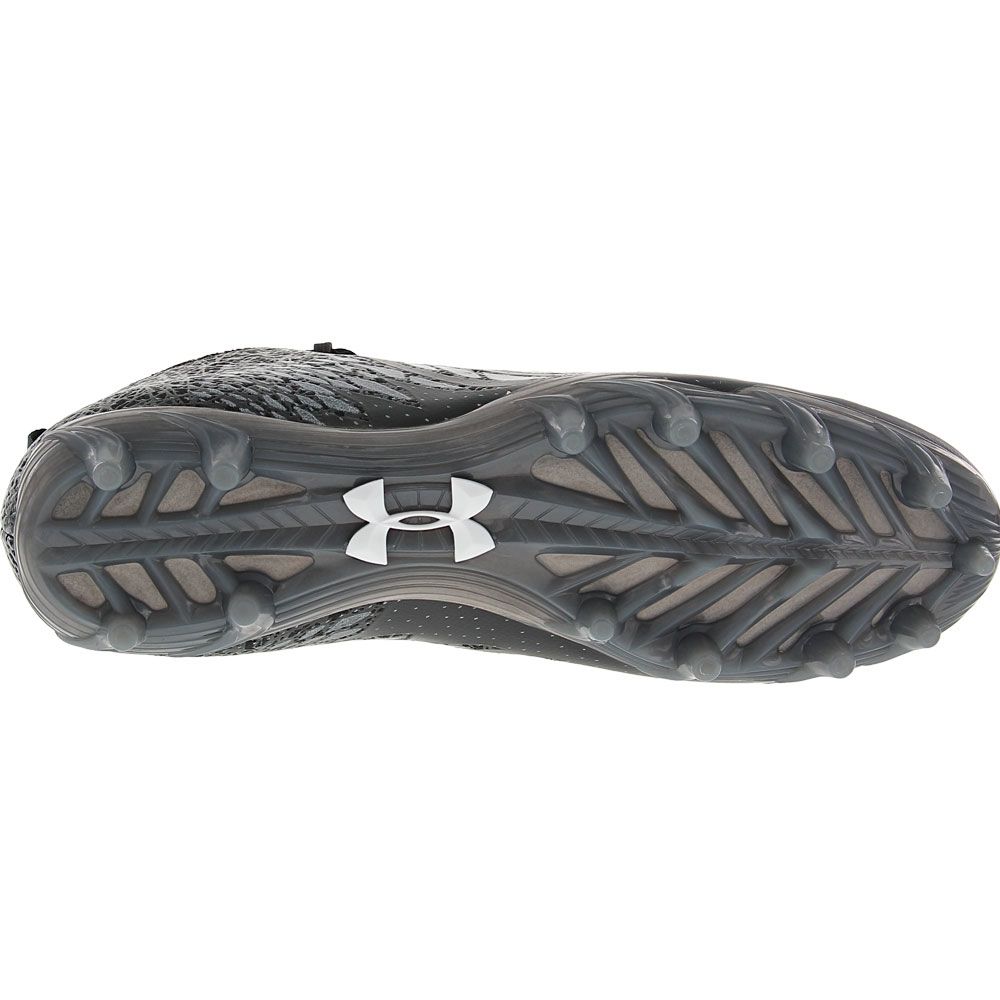 Under Armour Spotlight Select Mid Football Cleats - Mens Black Sole View