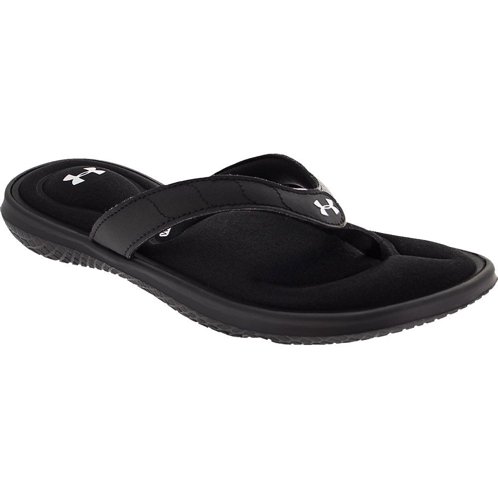 under armour womens flip flops black