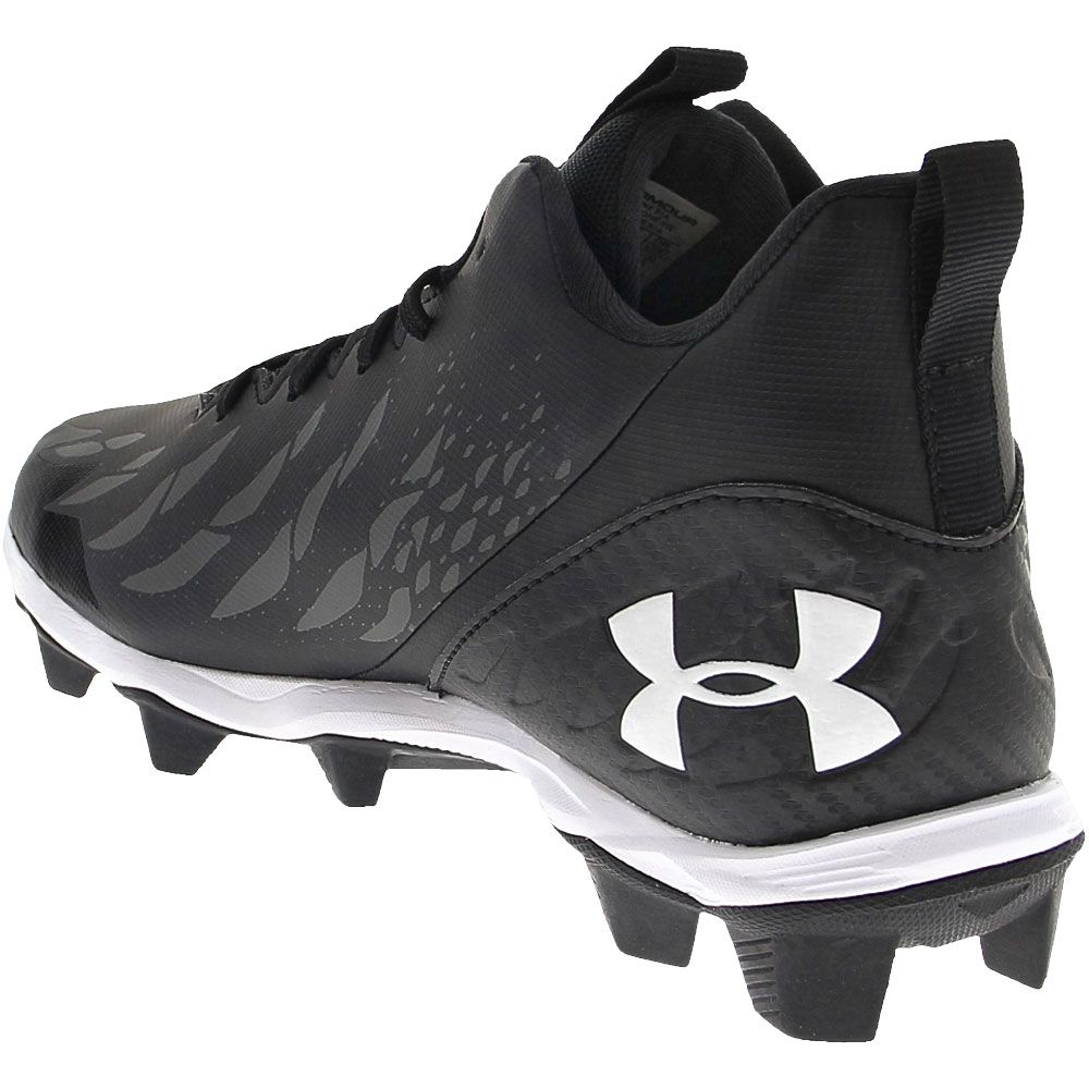 Under Armour Spotlight Franchise Football Cleats - Mens Black Back View