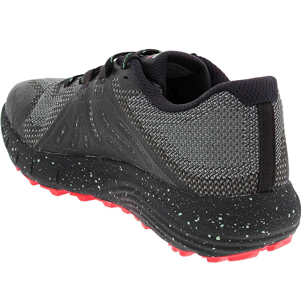 Under Armour Charged Bandit Gtx Trail Running Shoes - Womens Black Grey Coral Back View
