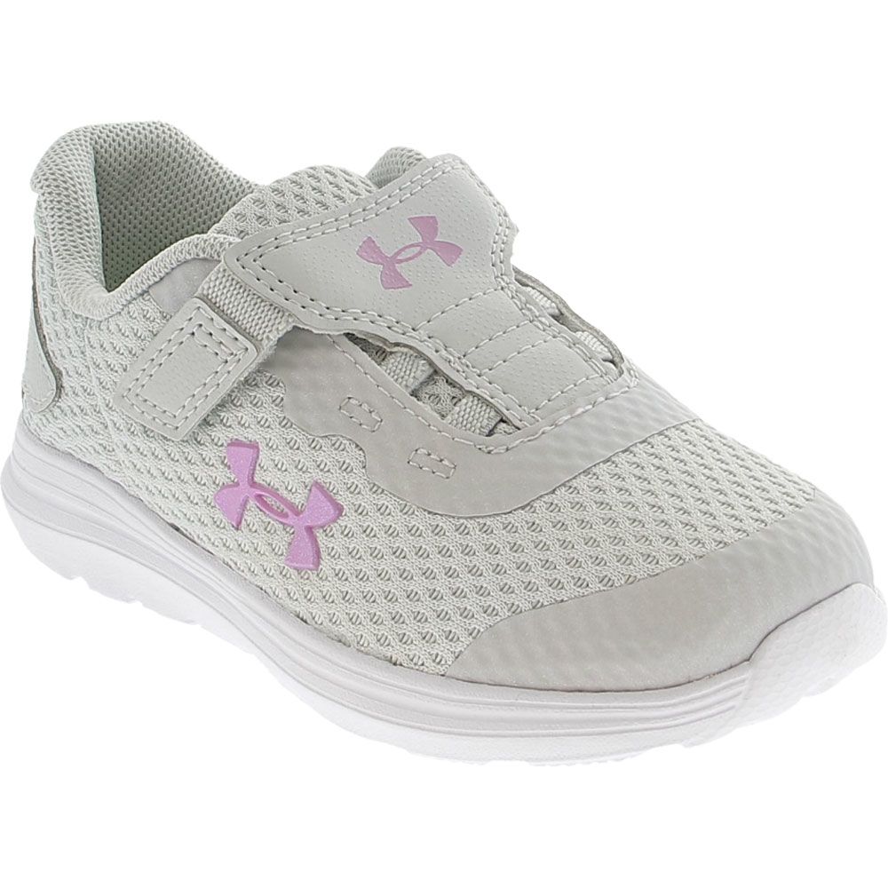Under Armour Surge 2 Ac Rn Athletic Shoes - Baby Toddler Grey Pink White