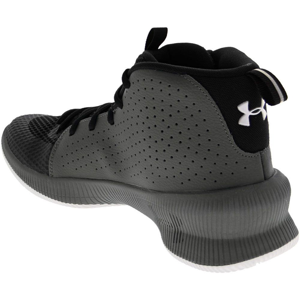 Under Armour Jet Basketball Shoes - Womens Black Grey Back View