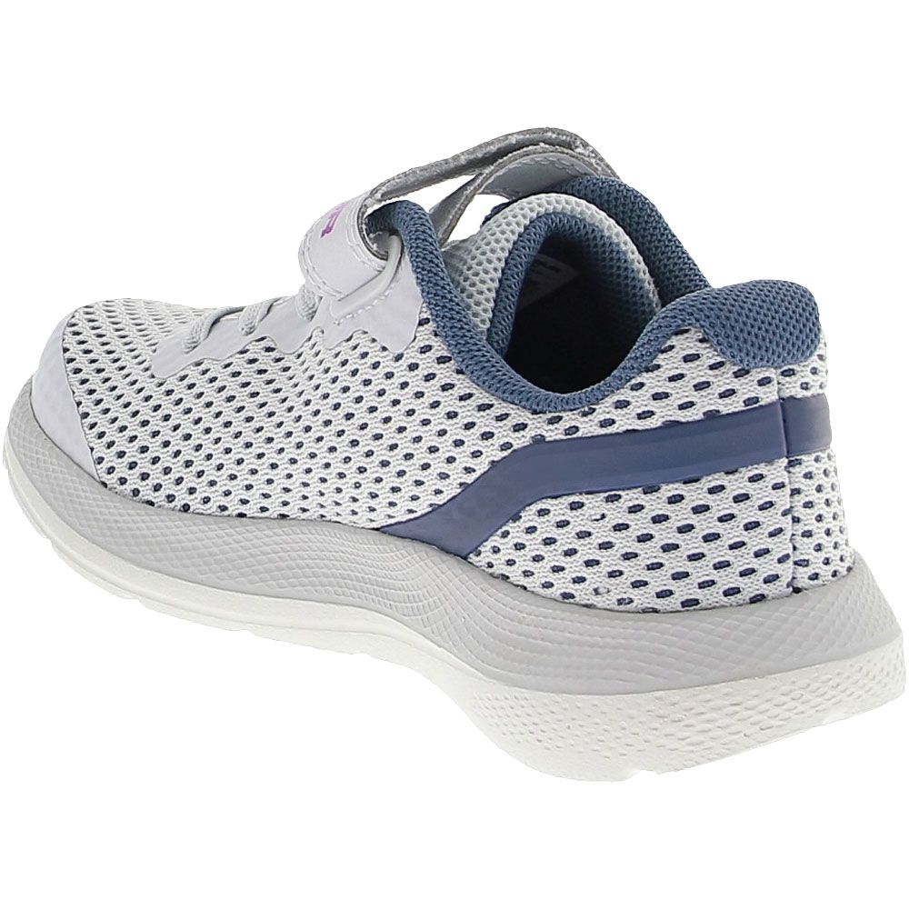Under Armour Impulse Ps Ac Running - Girls White Blue Yellow Back View