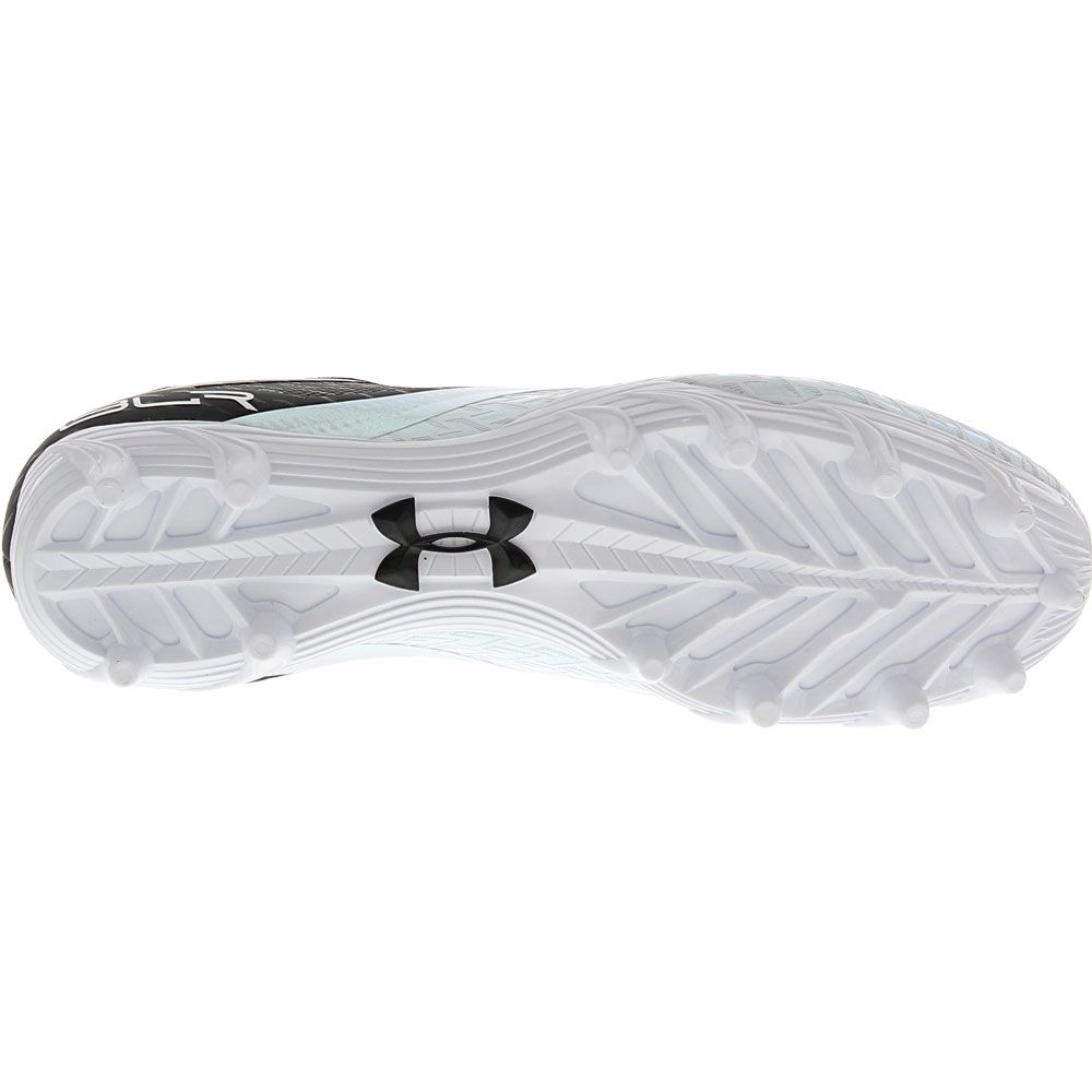 Under Armour Blur Select Low Mc Football Cleats - Mens Black White Sole View