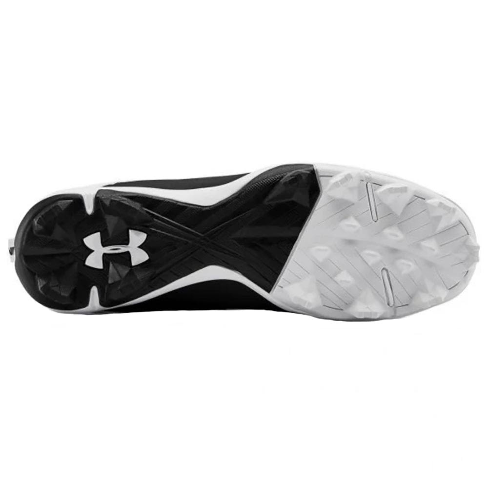 Under Armour Leadoff Mid 5 Rm Baseball Cleats - Boys Black Sole View