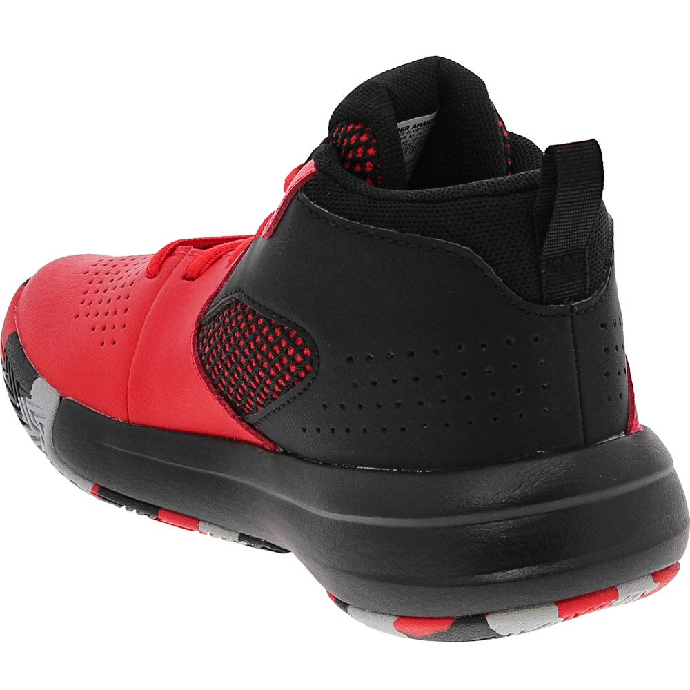 Under Armour Lockdown 5 Ps Basketball - Boys Red Black Back View