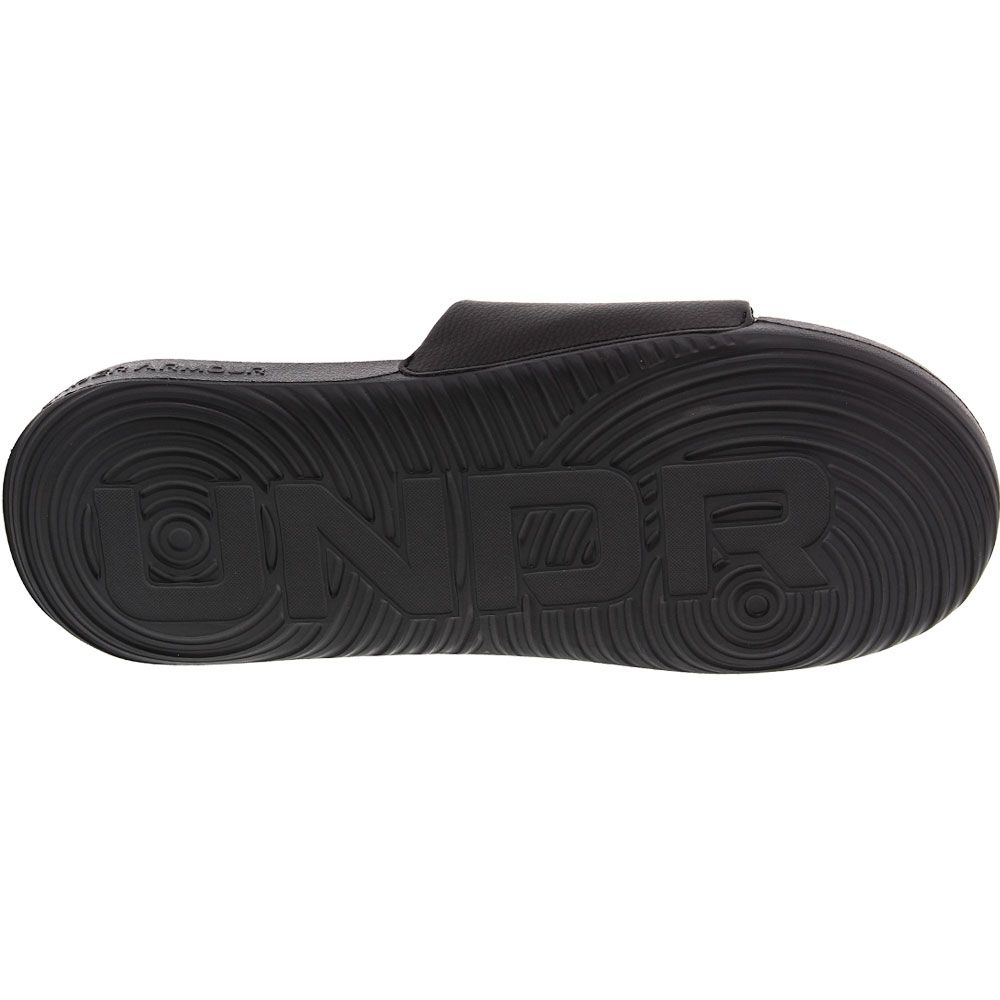 Under Armour Ansa Fix Sl Slide Sandals - Mens Black Black White Sole View