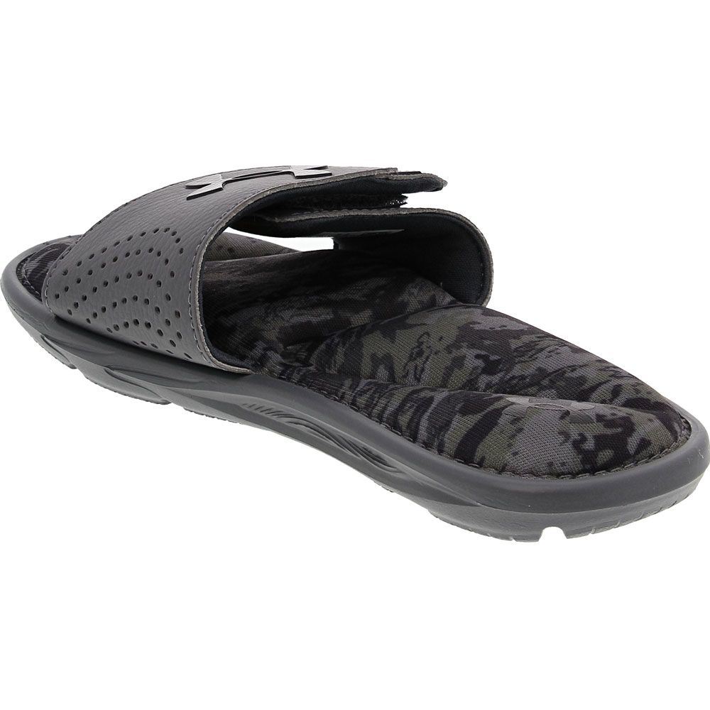 Under Armour Ignite 6 Graphic Slide Sandals - Boys Grey Back View
