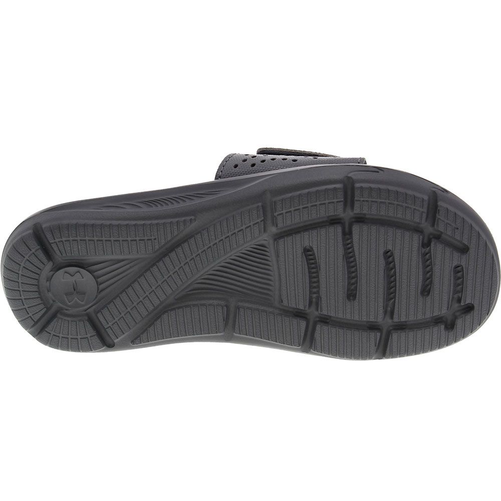 Under Armour Ignite 6 Graphic Slide Sandals - Boys Grey Sole View