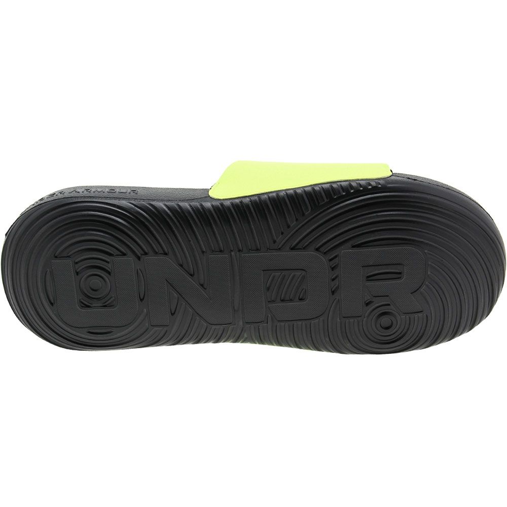 Under Armour Ansa Fixed Slide Sandals - Boys Black X-Ray Sole View