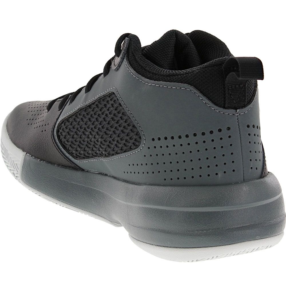 Under Armour Lockdown 5 Basketball Shoes - Mens Black Grey Back View
