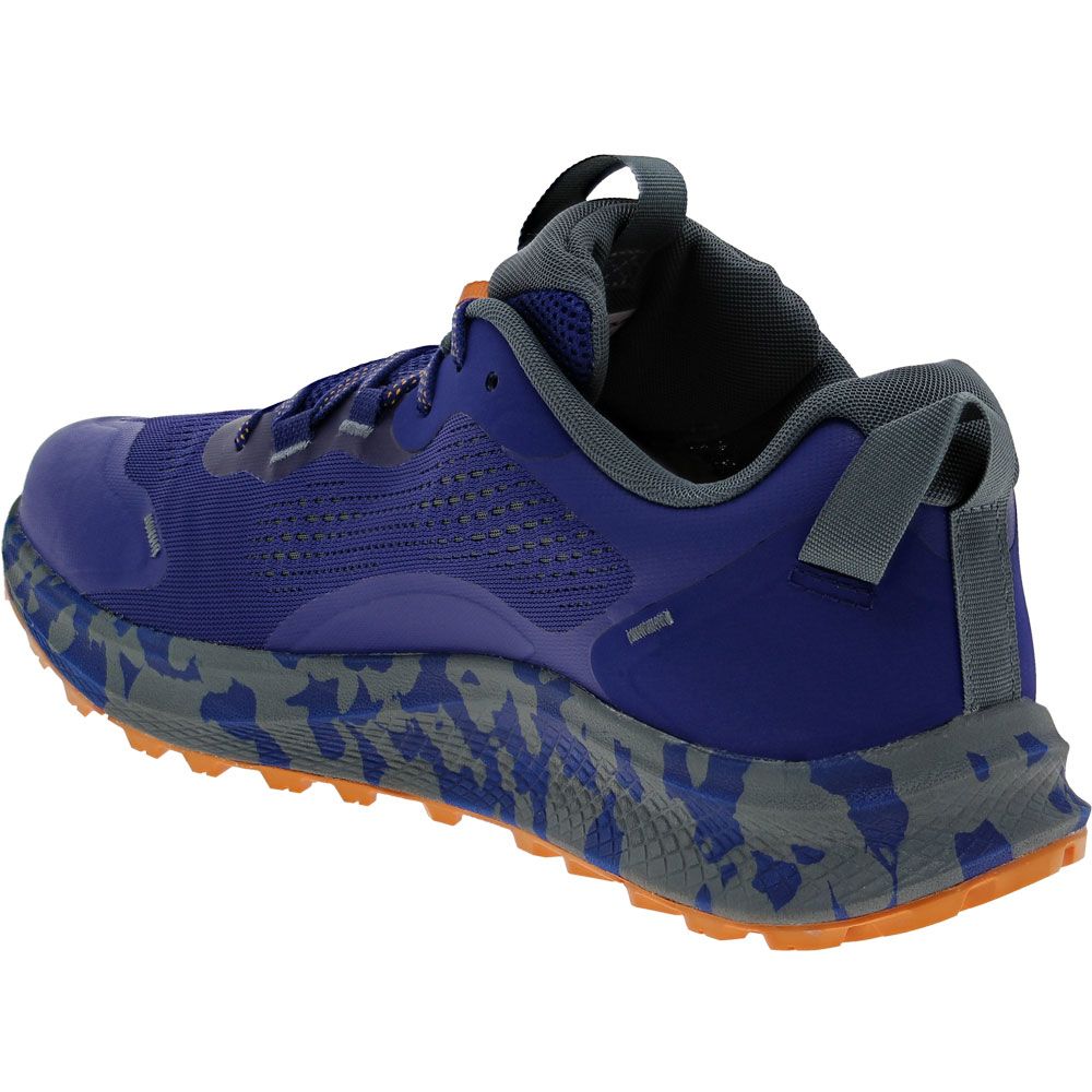 Under Armour Charged Bandit TR 2 Trail Running Shoes - Mens Sonar Blue Orange Back View