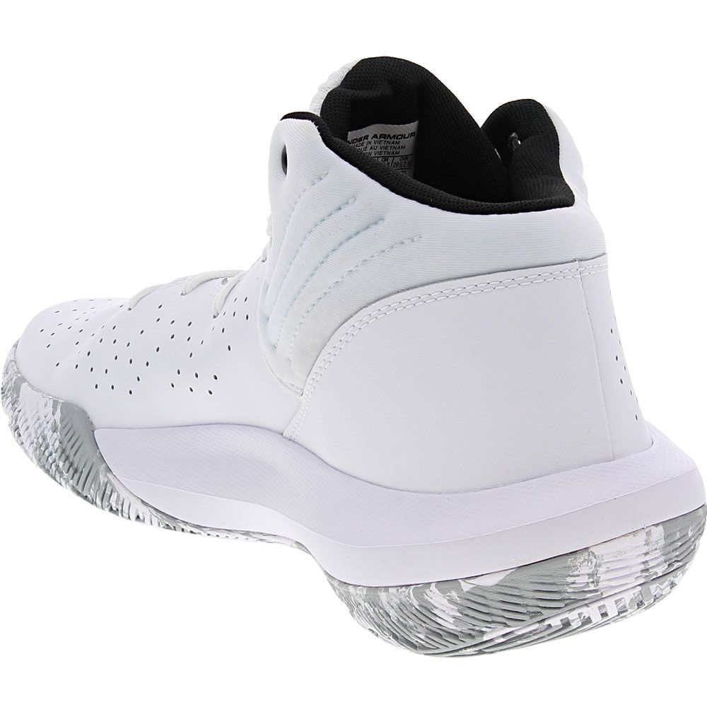 Under Armour Jet 21 Basketball Shoes - Mens White Back View