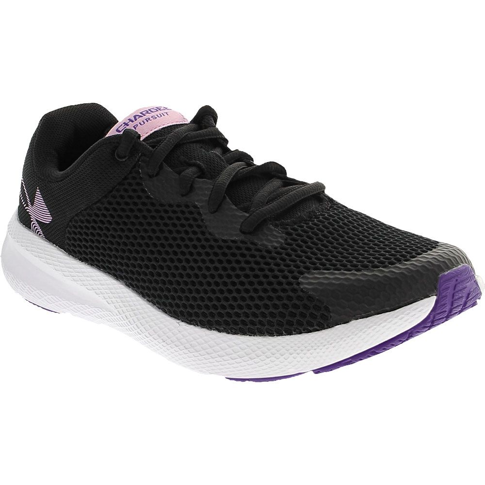 Under Armour Charged Pursuit 2 Bl B Running - Boys Black White