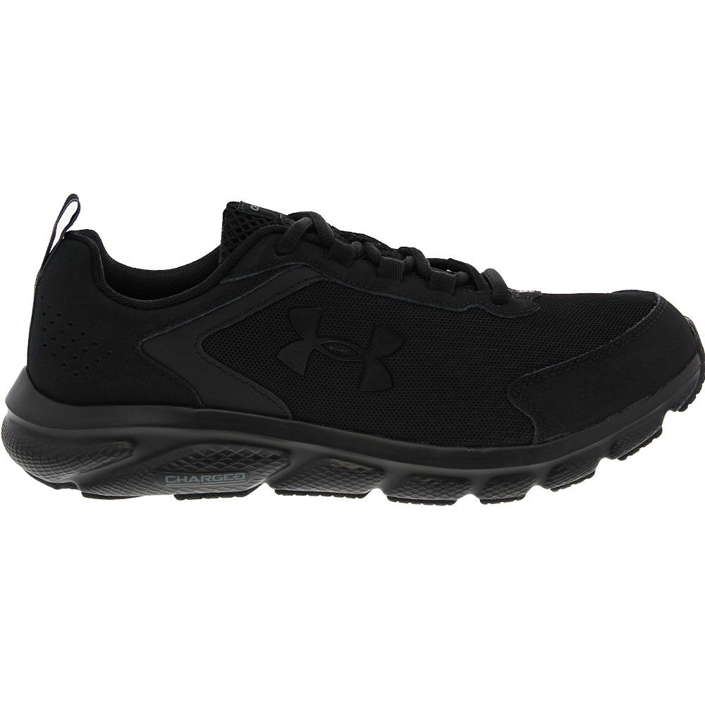 Under Armour Charged Assert 9 Running Shoes - Mens Black Side View
