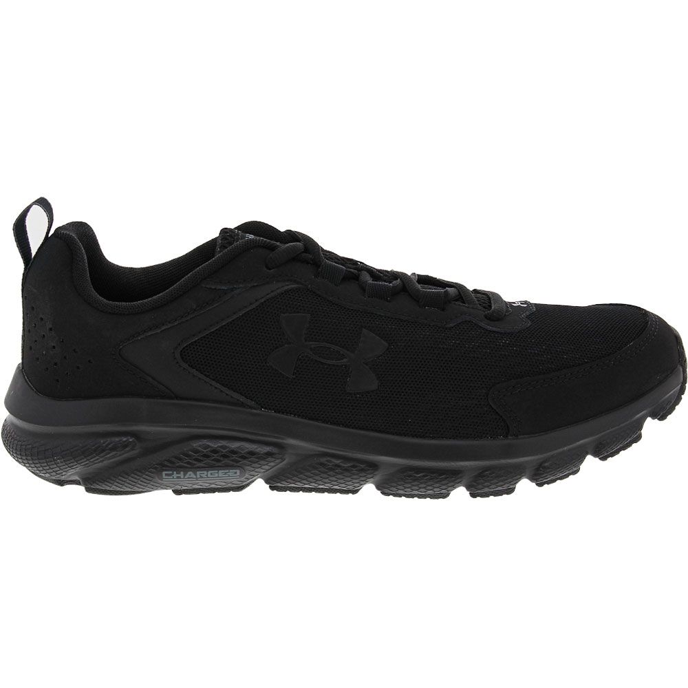 Under Armour Charged Assert 9 Running Shoes - Mens Black Side View