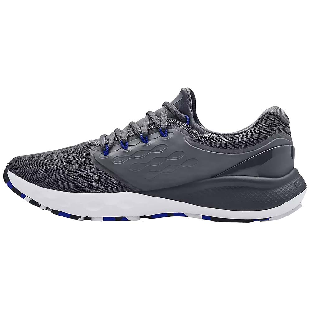 Under Armour Charged Vantage Marble Running Shoes - Mens Pitch Gray Royal Back View