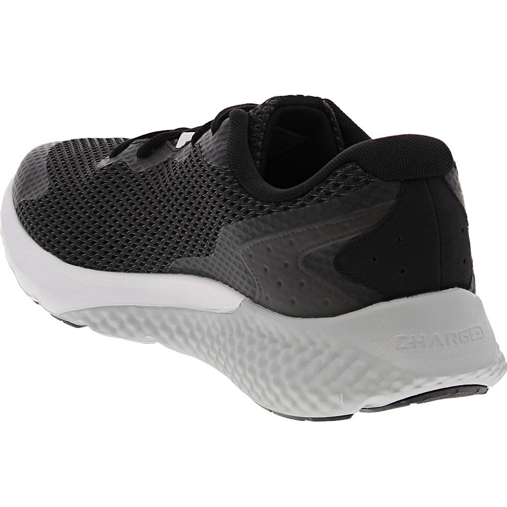 Under Armour Charged Rogue 3 Running Shoes - Mens Black Grey Back View