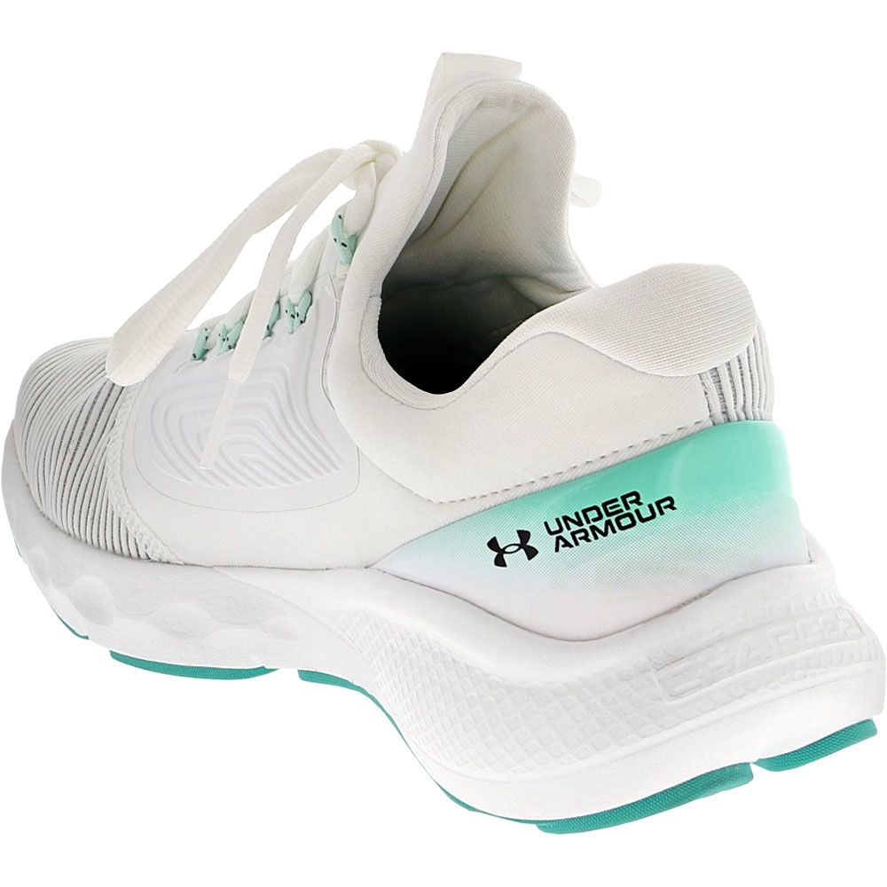 Under Armour Charged Vantage 2 Running Shoes - Womens White Green Back View