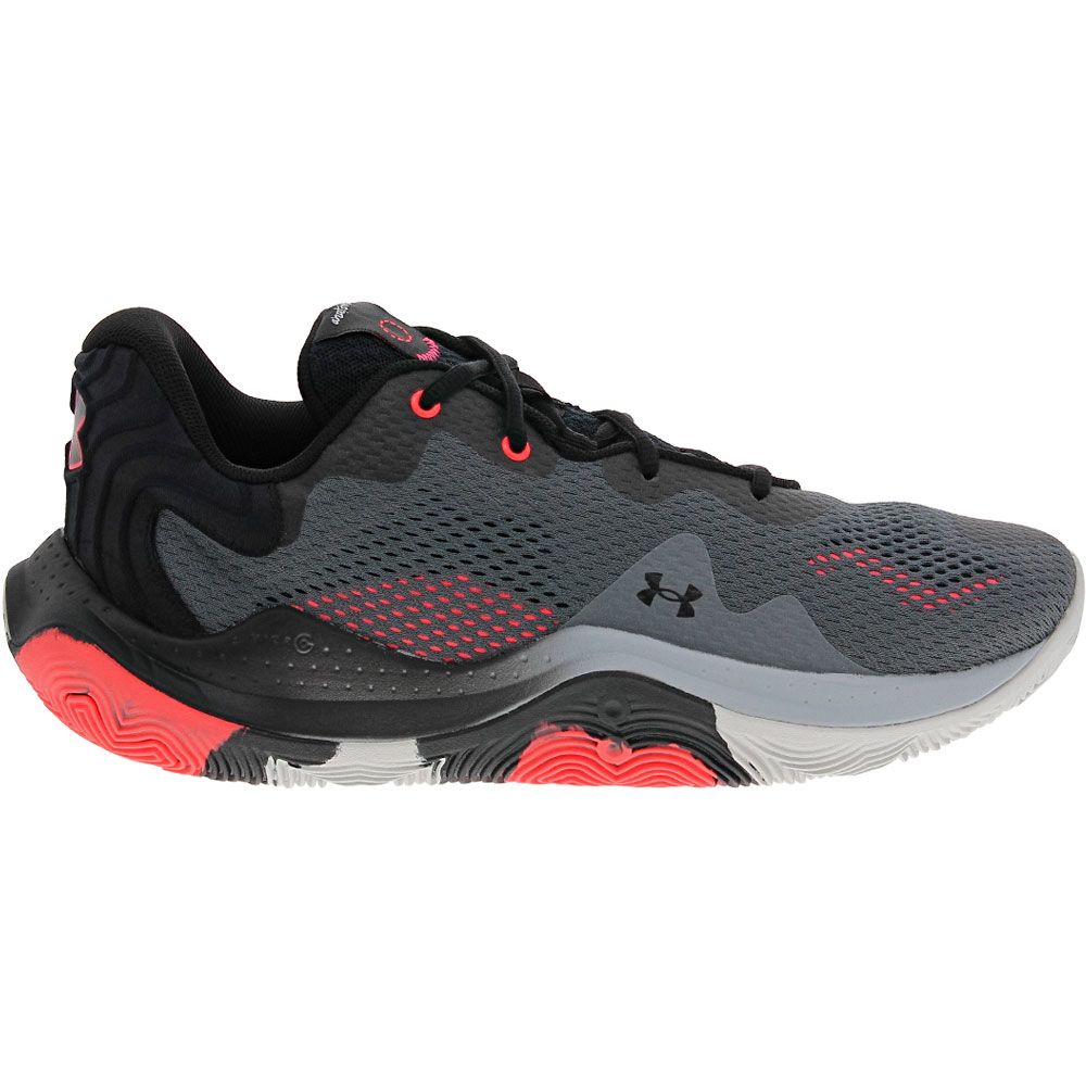 Under Armour Spawn 4 Basketball Shoes - Mens Grey Black