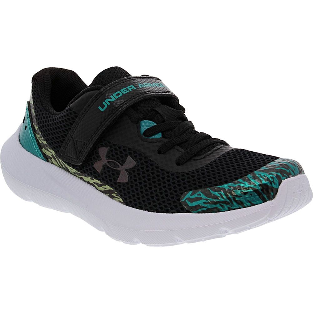 Under Armour Surge 3 Wild Bps Boys Running Shoes Black Green