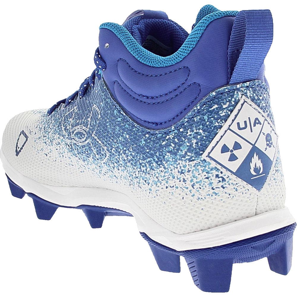 Under Armour Spotlight Franchise RM 2 Football Cleats - Mens Royal Blue White Back View