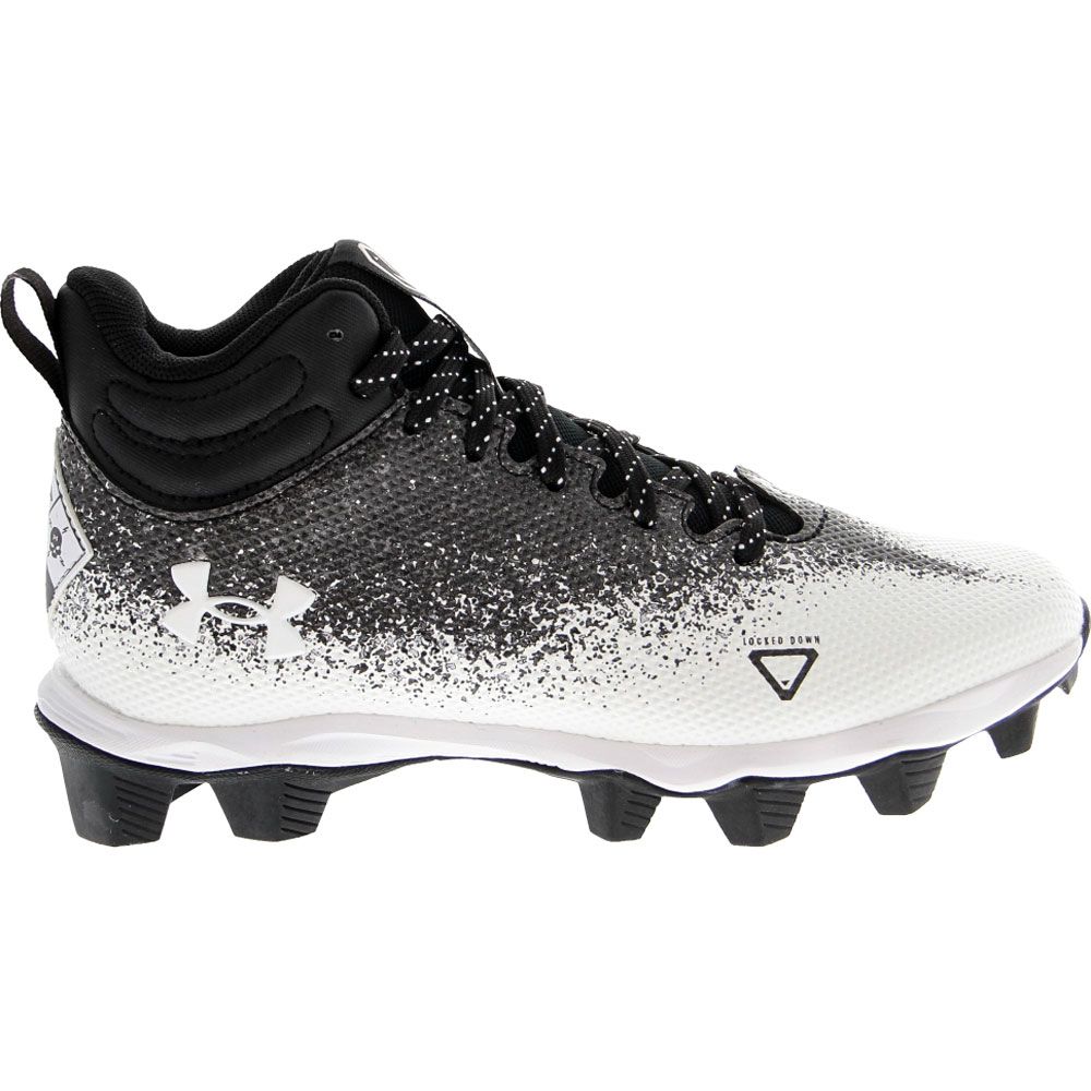 Under Armour Spotlight Franchise Football Cleats - Boys Black Side View