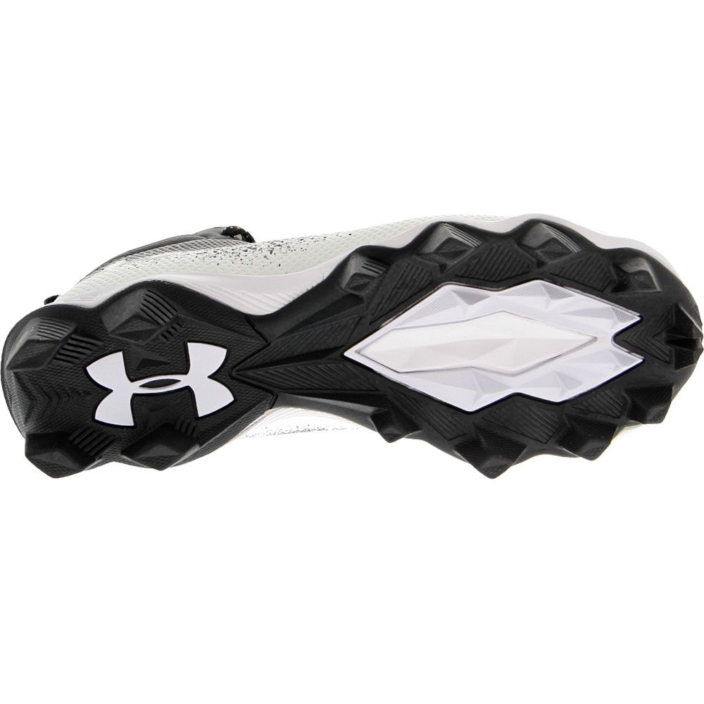 Under Armour Spotlight Franchise Football Cleats - Boys Black Sole View
