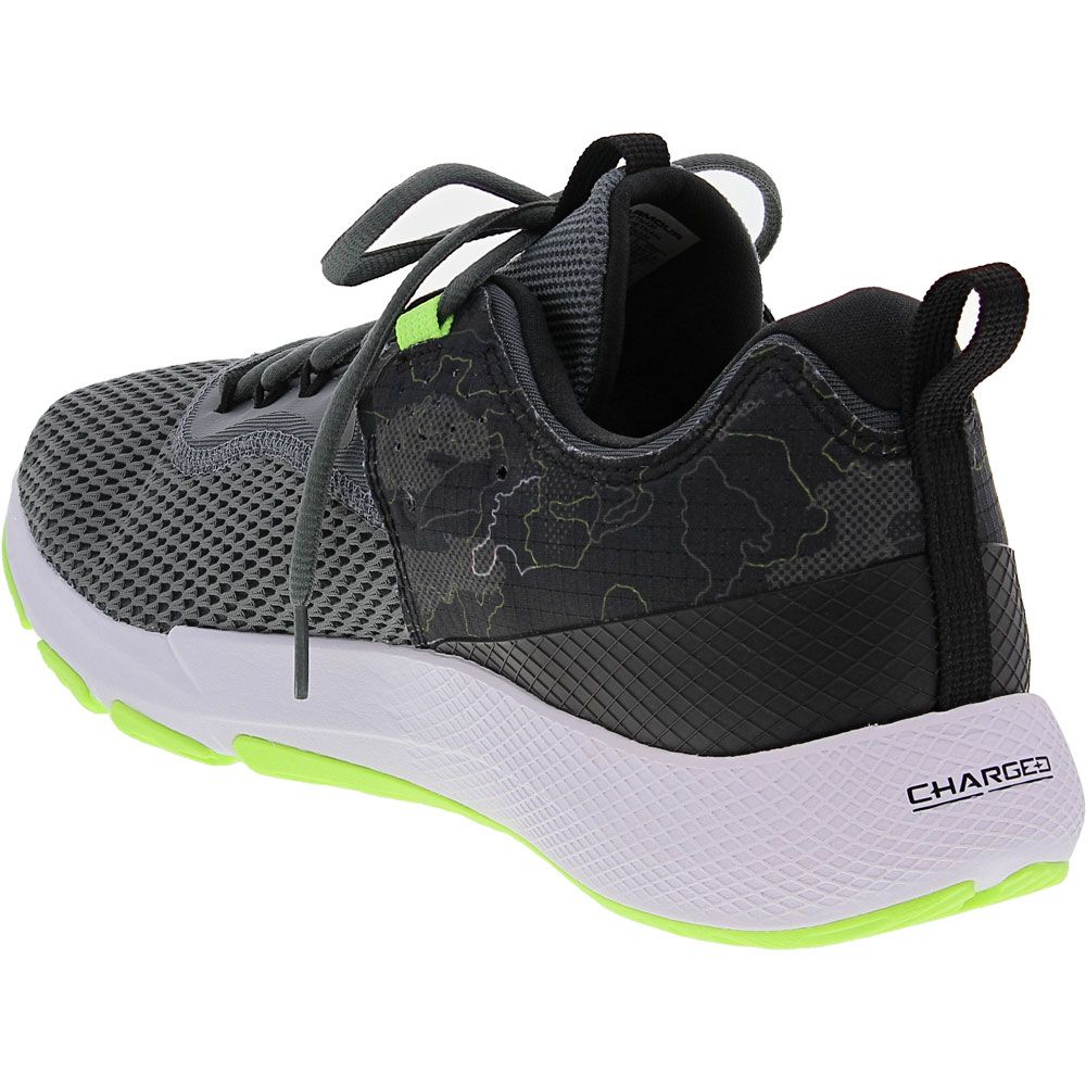 Under Armour Charged Focus Print Training Shoes - Mens Grey Black Back View