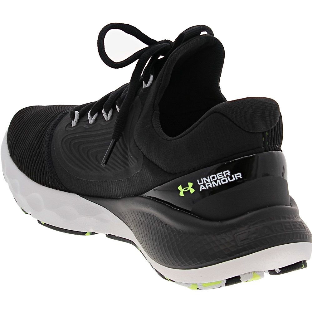 Under Armour Charged Vantage 2 Marble Running Shoes - Mens Black Back View