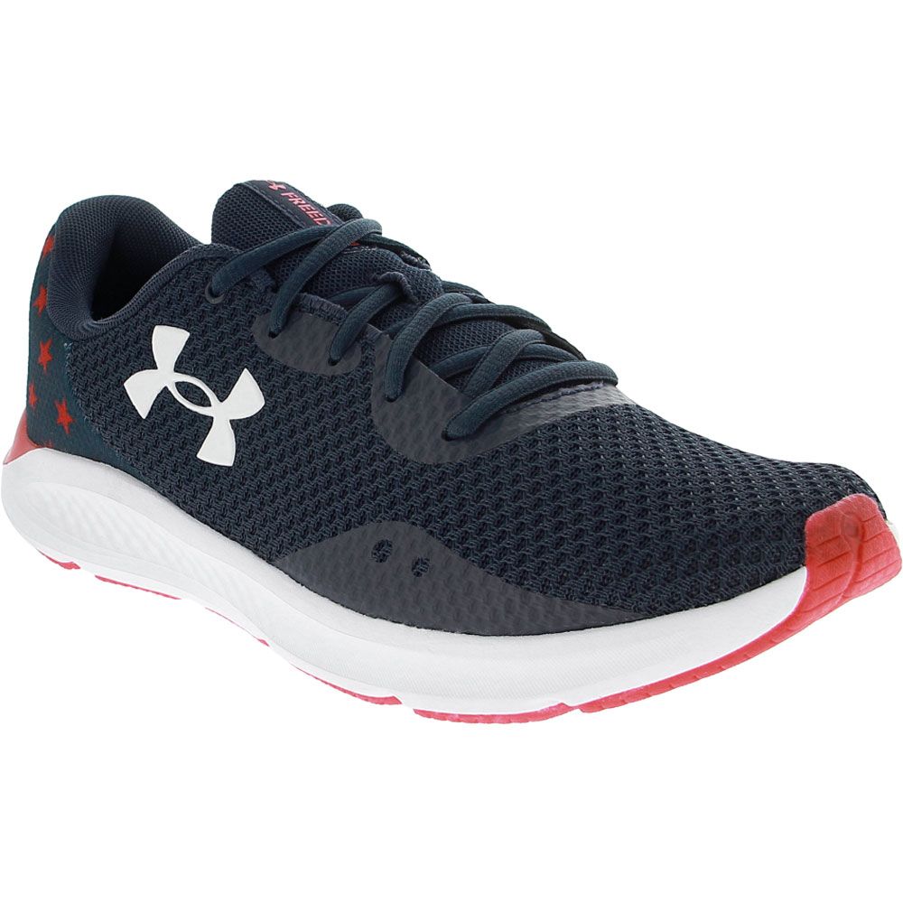 Shop Blue Mens Under Armour Charged Pursuit 3 Freedom Running