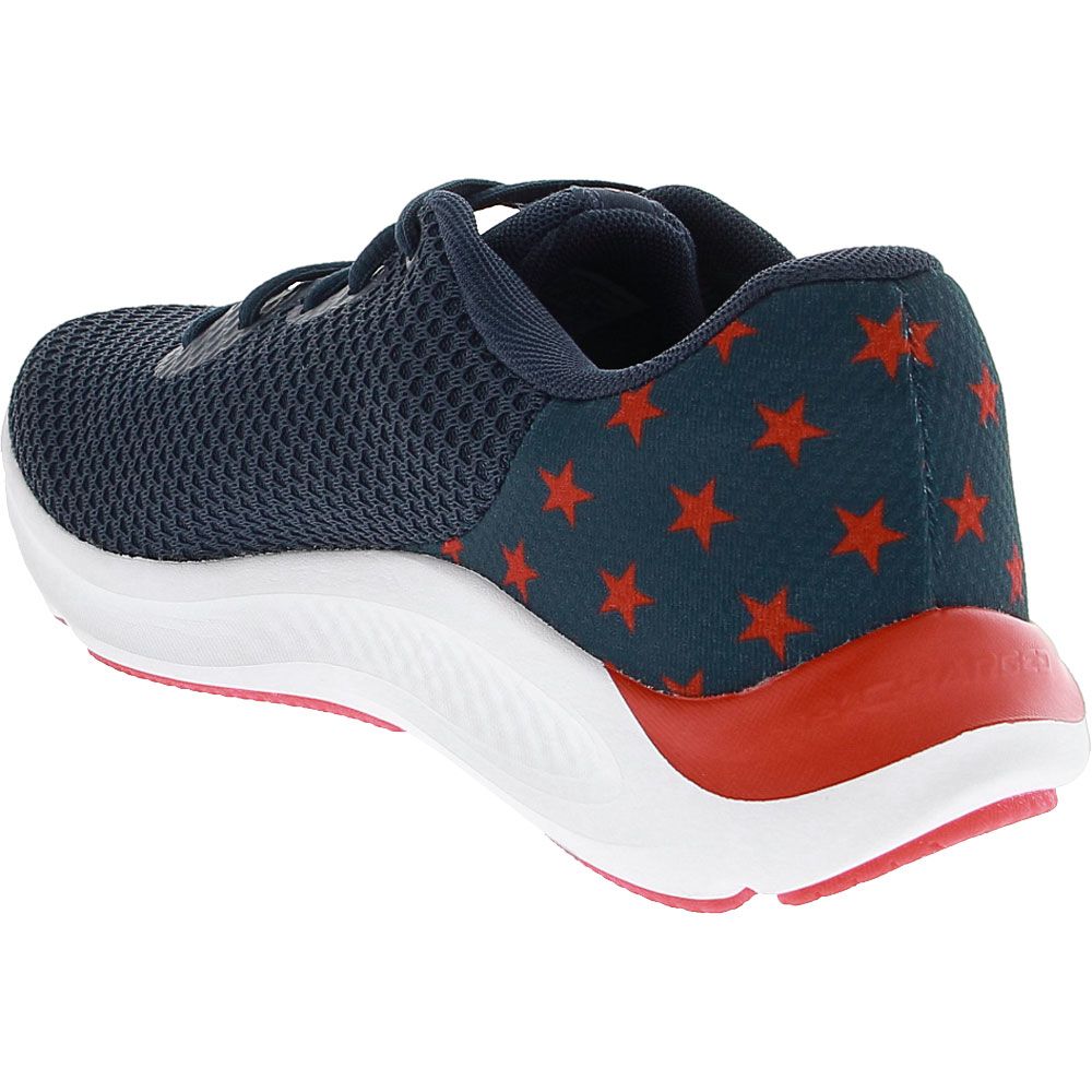 Under Armour Charged Pursuit 3 Freedom Running Shoes - Mens Academy Navy Blue Back View
