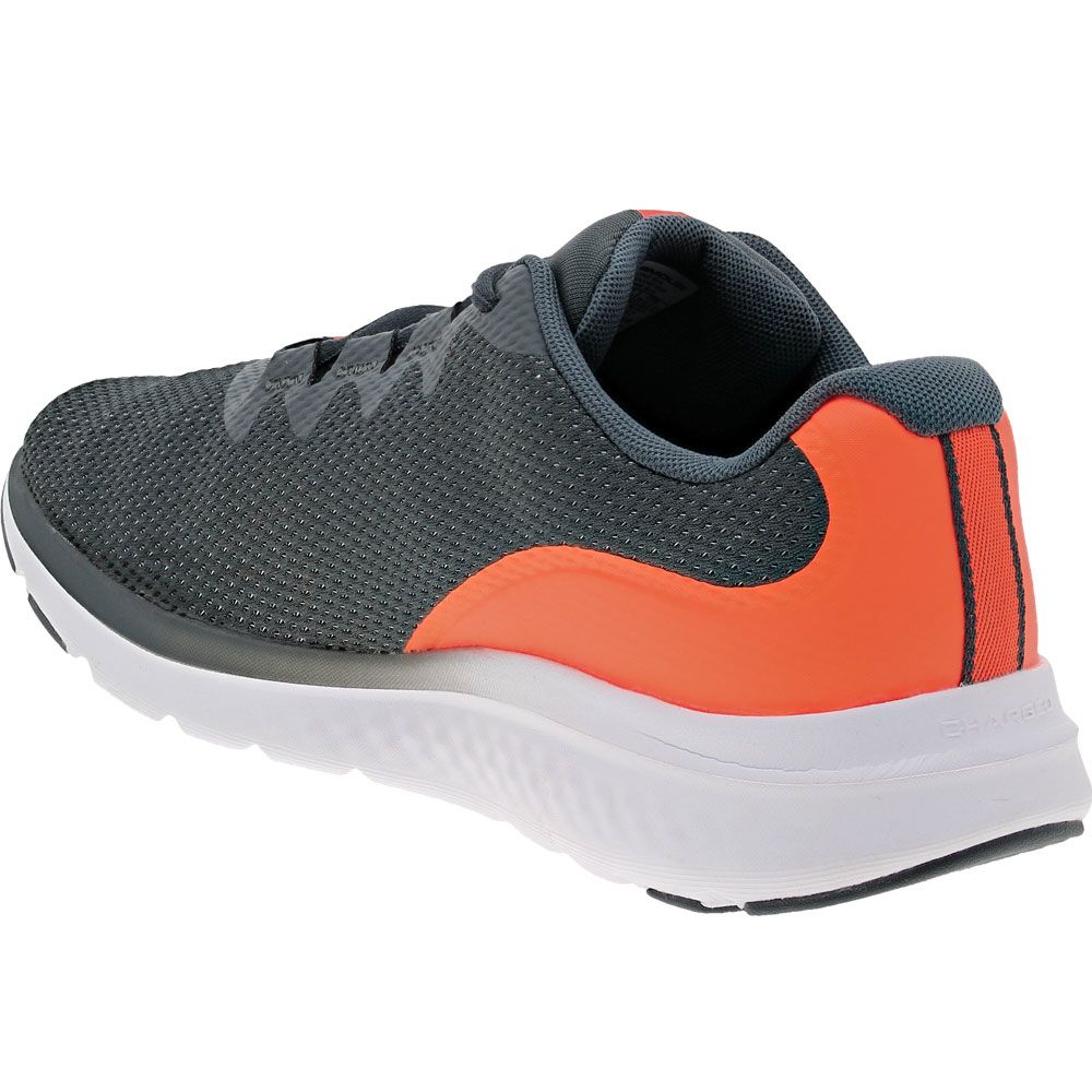 Under Armour Charged Impulse 3 Running Shoes - Mens Grey Orange Back View