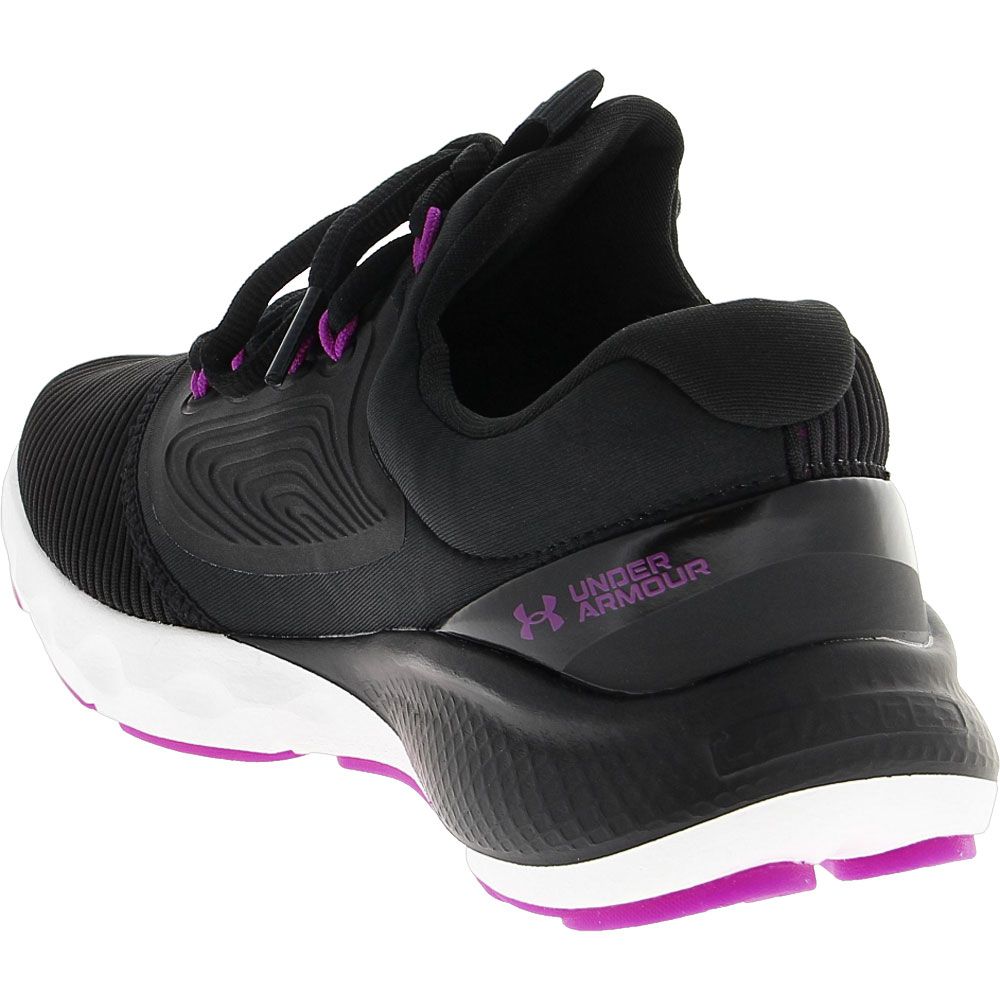 Under Armour Charged Vantage2 Ice Running Shoes - Womens Black Strobe Back View