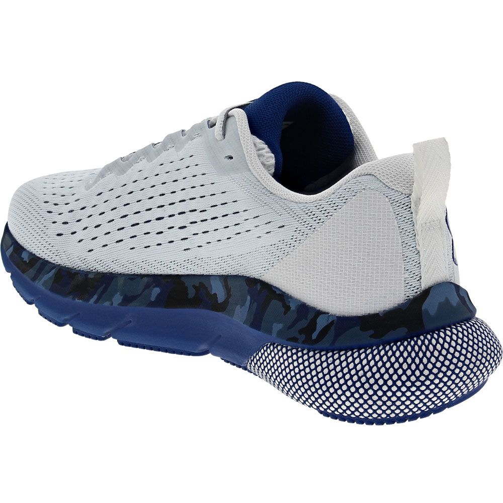 Under Armour Hovr Turbulence Print Running Shoes - Mens Grey Blue Camouflage Back View