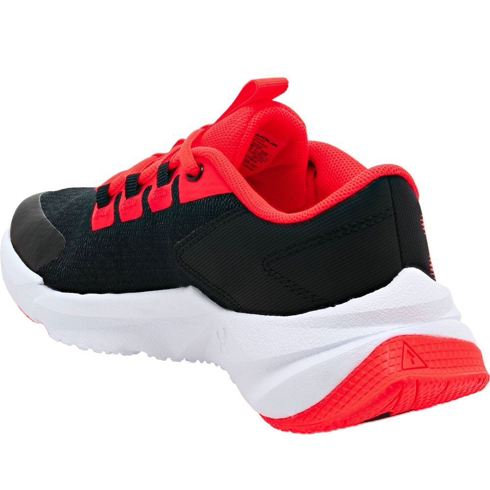 Under Armour Scramjet 5 GS Kids Running Shoes Black Bolt Red Back View