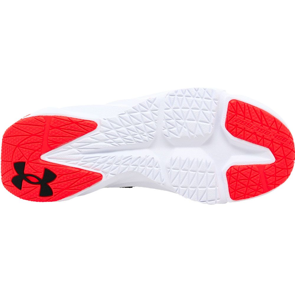 Under Armour Scramjet 5 GS Kids Running Shoes Black Bolt Red Sole View