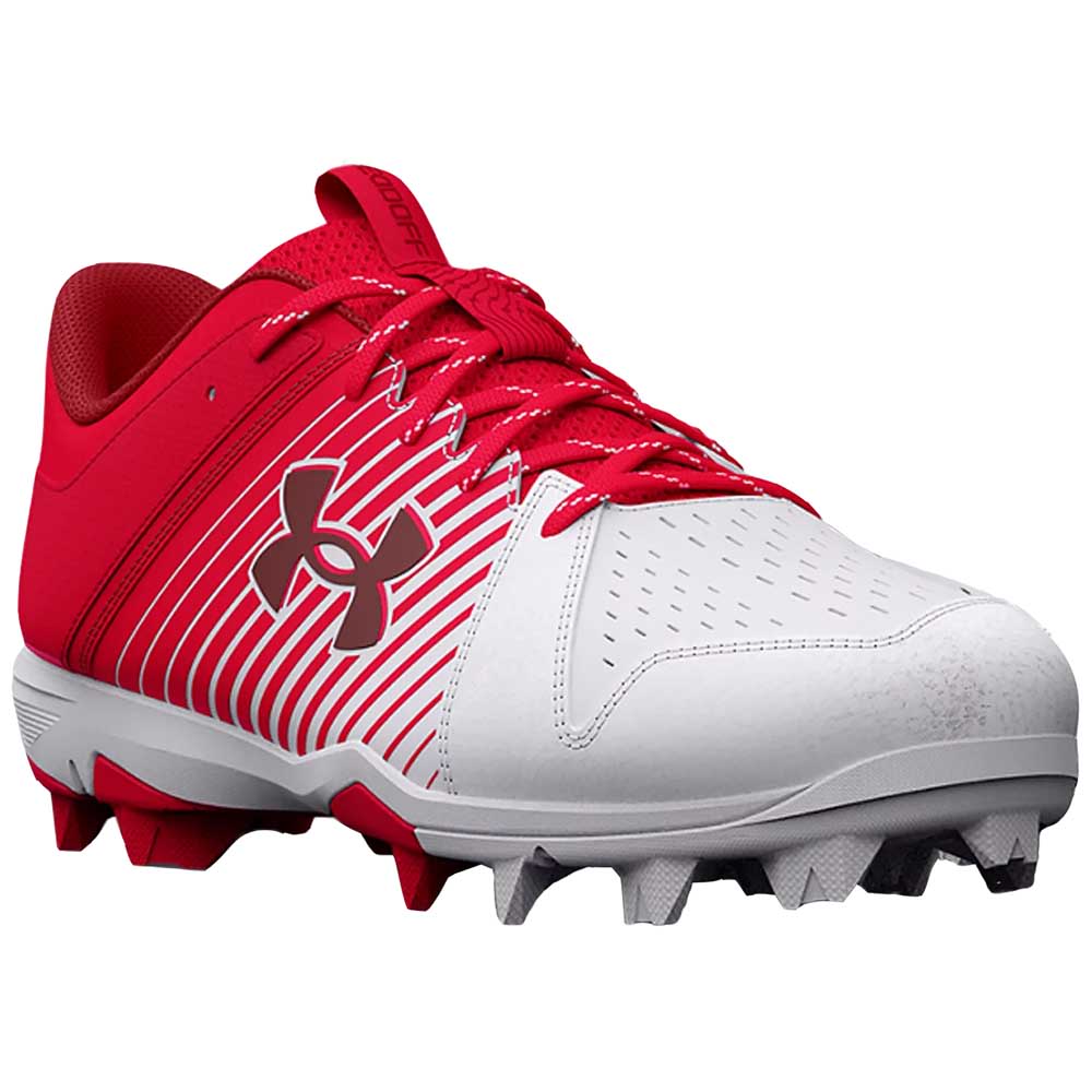 Under Armour Leadoff Rm Low Baseball Cleats - Mens Red White Stadium Red