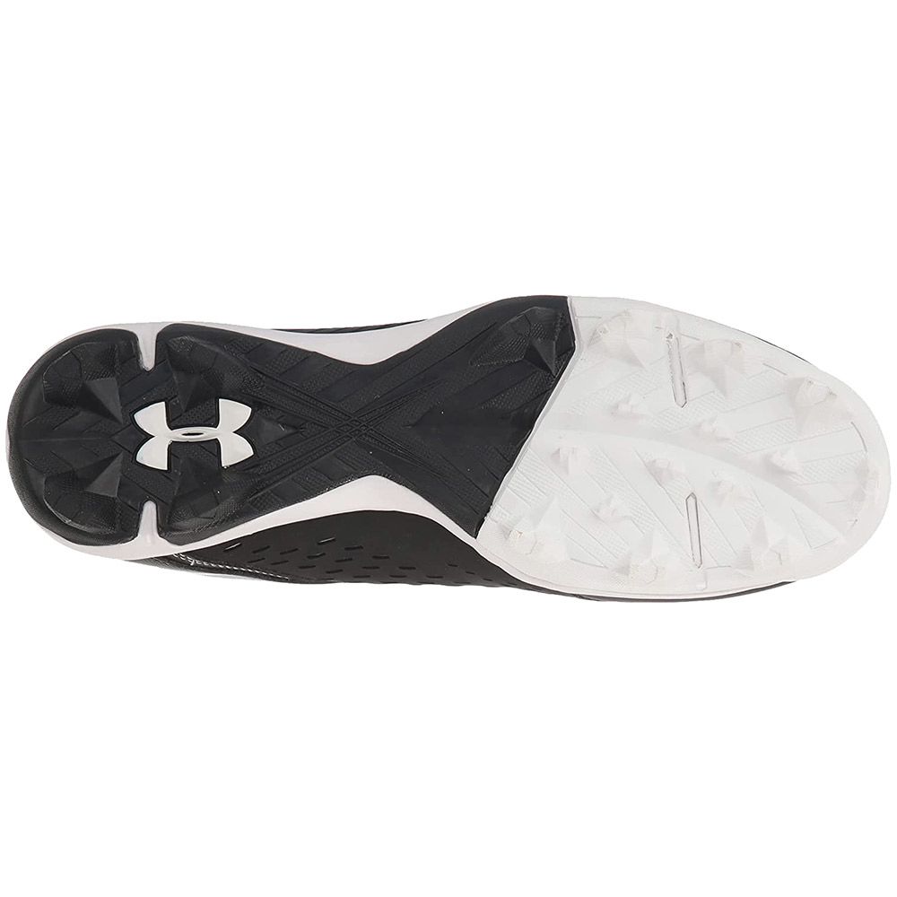 Under Armour Leadoff Rm Mid Baseball Cleats - Mens Black Sole View