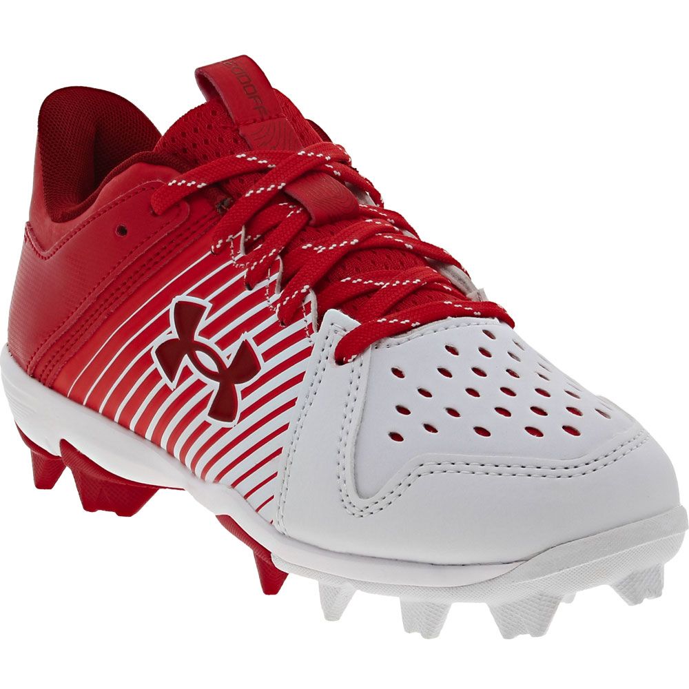 Under Armour Leadoff Low Rm Jr Baseball Cleats - Boys Red White