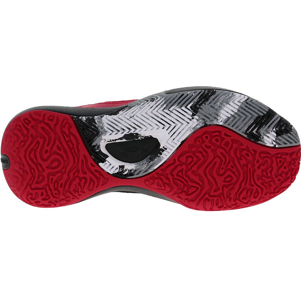 Under Armour Lockdown 6 Gs Basketball - Boys | Girls Red Black Sole View