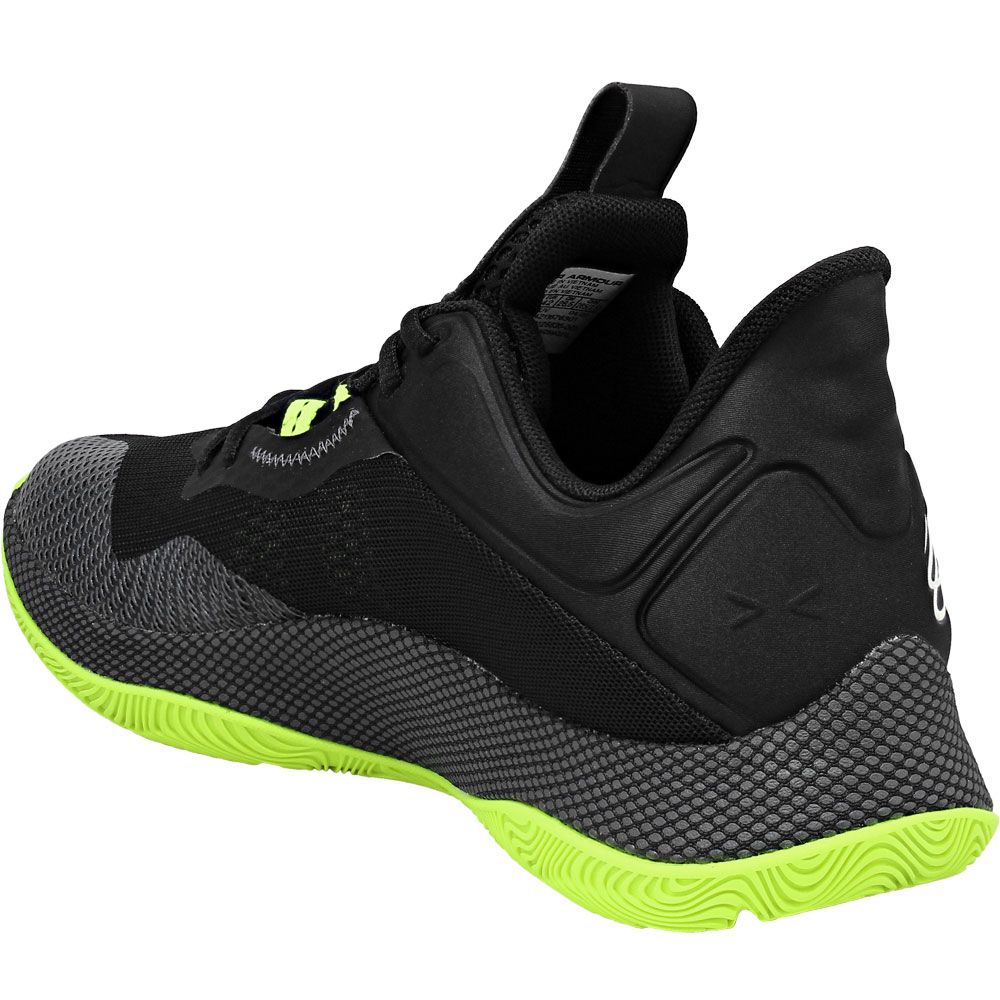 Under Armour Curry Hovr Splash 2 Basketball Shoes - Mens Black Grey Back View