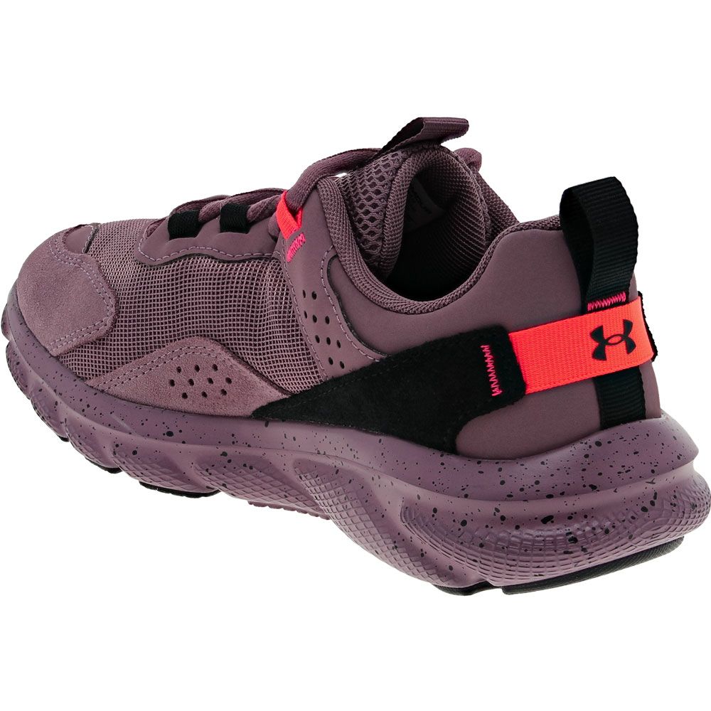 Under Armour Charged Verssert Spkl Running Shoes - Womens Purple Black Back View