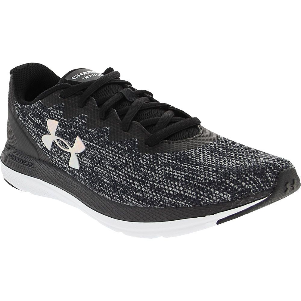 Under Armour Charged Impulse 2 Knit Running Shoes - Womens Black Iridescent