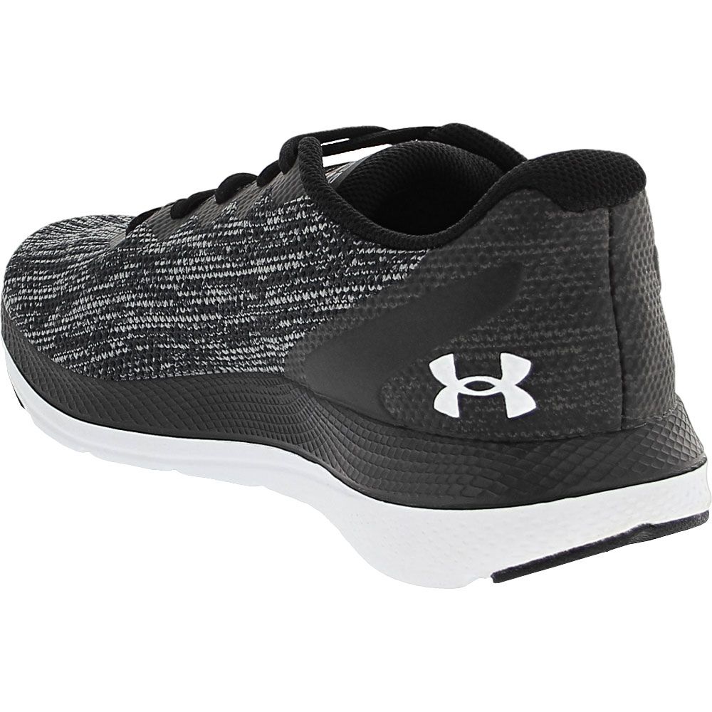 Under Armour Charged Impulse 2 Knit Running Shoes - Womens Black Iridescent Back View