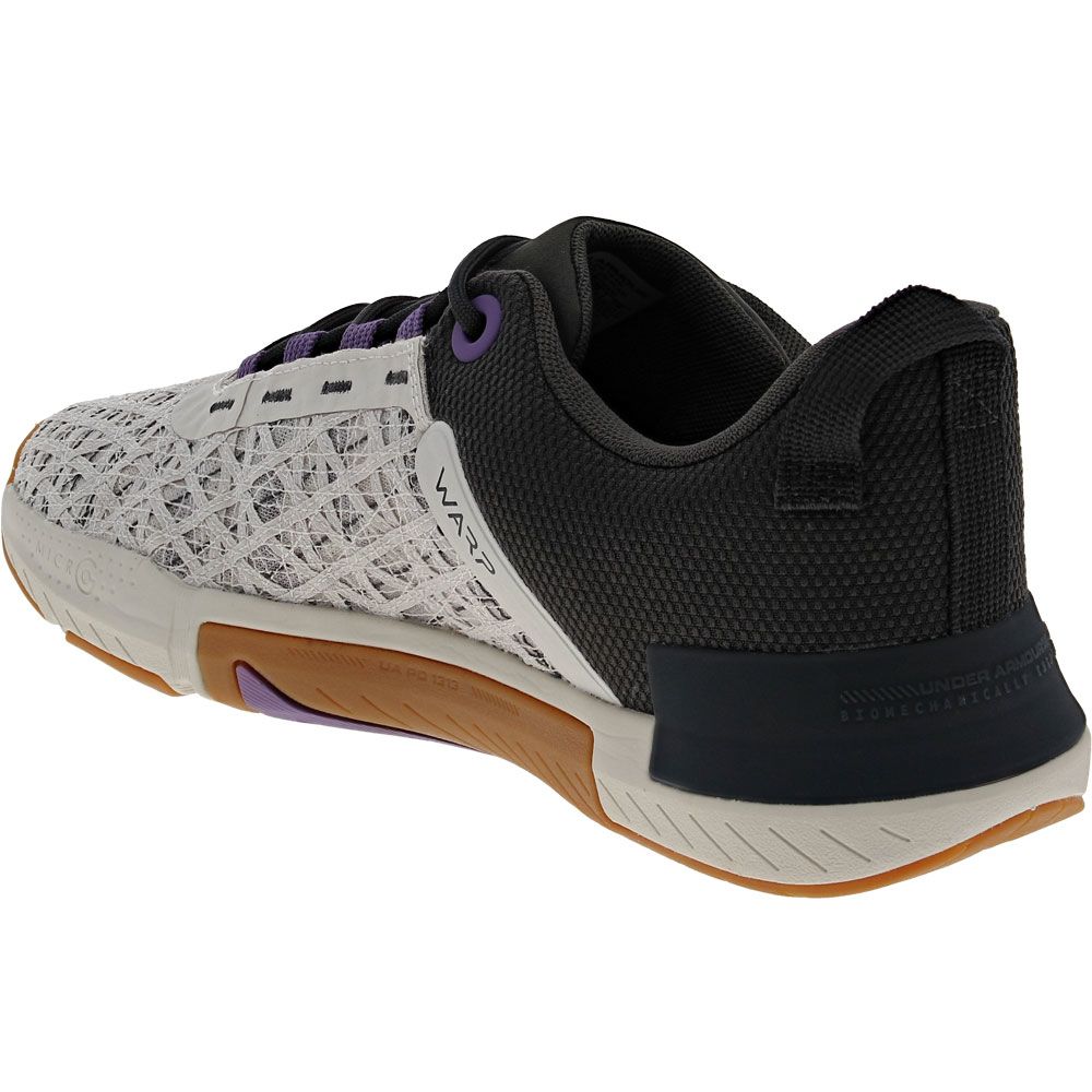 Under Armour Tribase Reign 5 Training Shoes - Mens Fog Grey Purple Back View