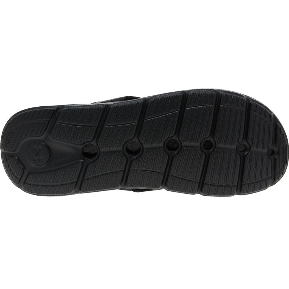 Under Armour Ignite Pro 7 Thong Sandals - Mens Black Sole View